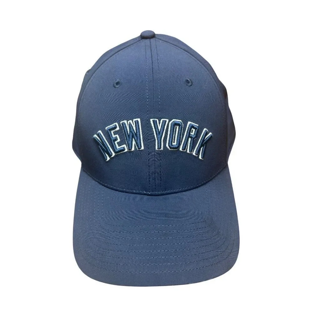 New York Navy Blue Flexfit Baseball Cap By Fanatics M/L Polyester